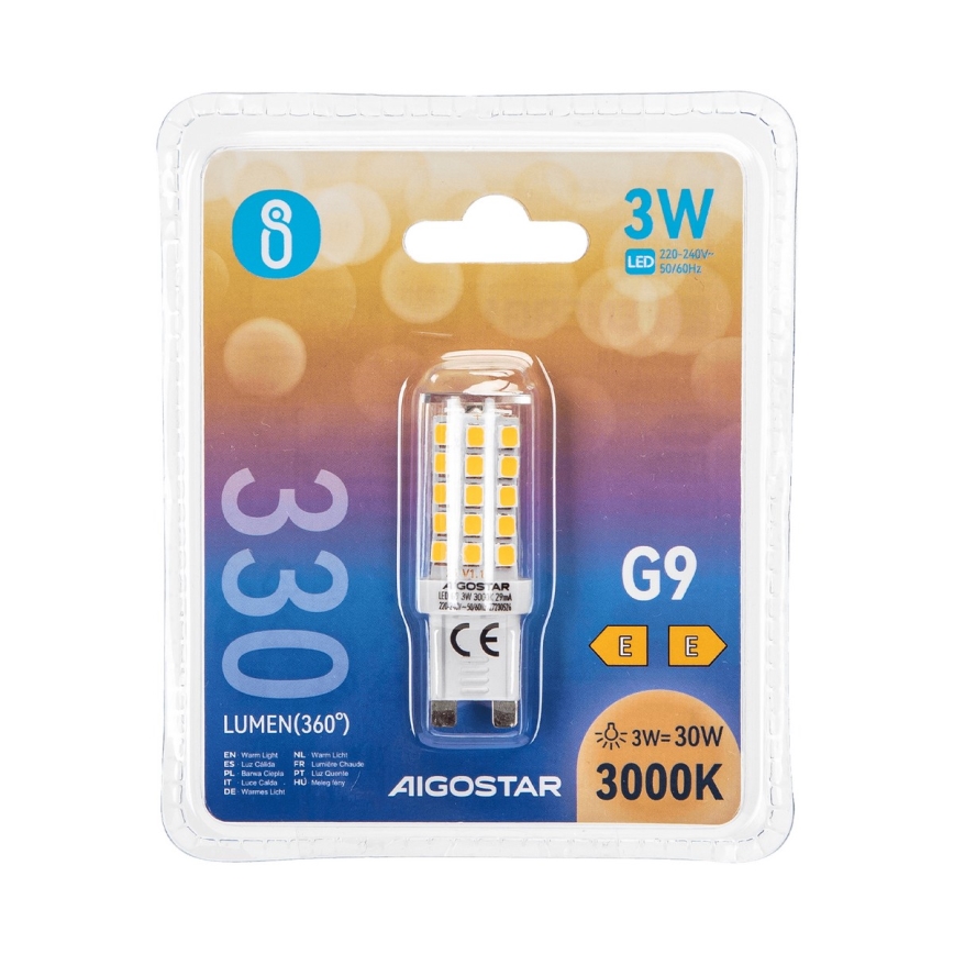 Bombilla LED G9/3W/230V 3000K - Aigostar