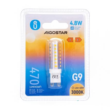 Bombilla LED G9/4,8W/230V 3000K - Aigostar