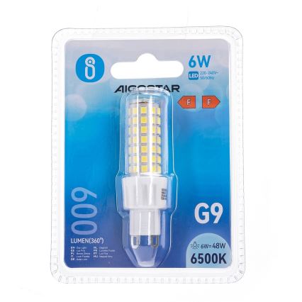 Bombilla LED G9/6W/230V 6500K - Aigostar