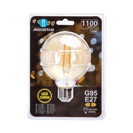 Bombilla LED G95 E27/10W/230V 2200K - Aigostar