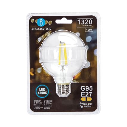Bombilla LED G95 E27/12W/230V 6500K - Aigostar