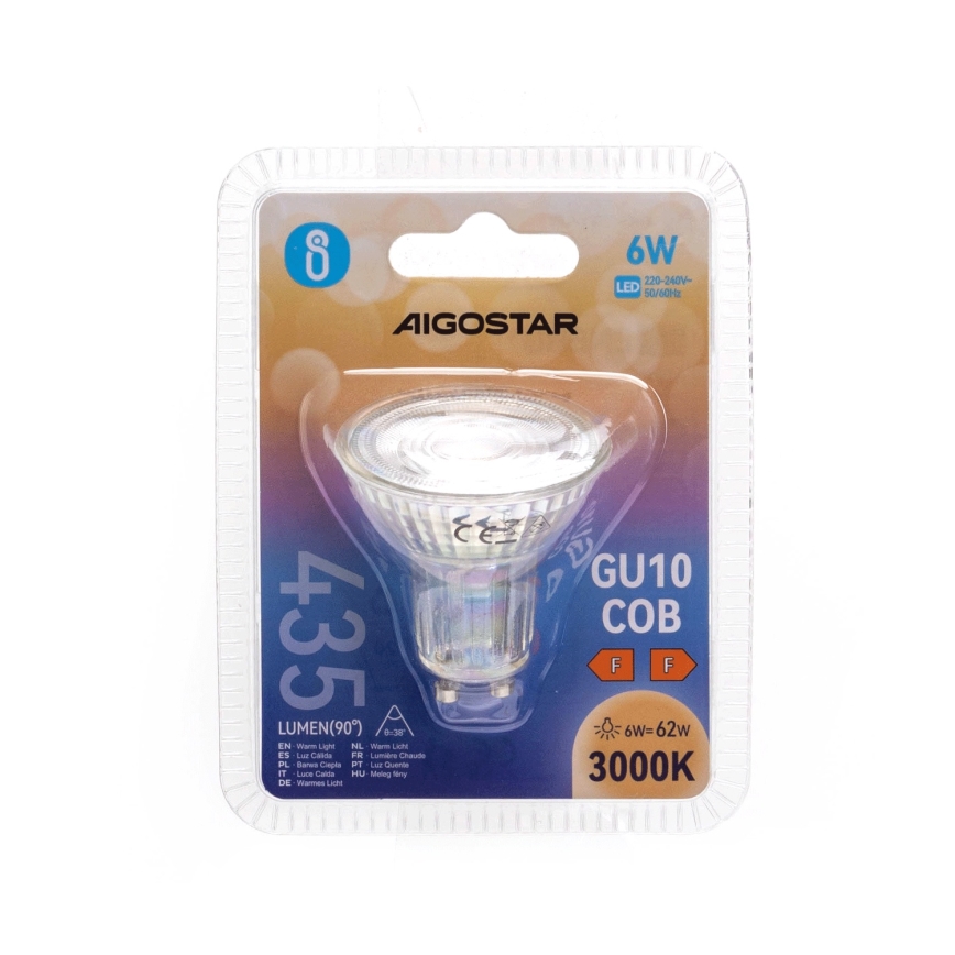 Bombilla LED GU10/6W/230V 3000K - Aigostar