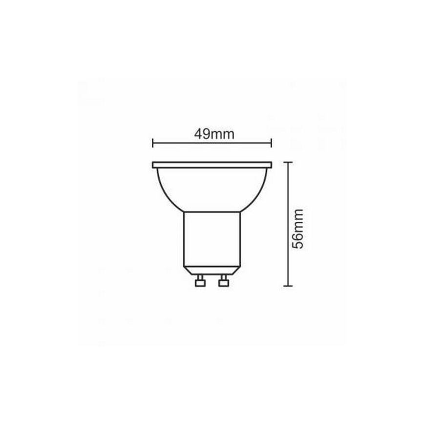 Bombilla LED GU10/6W/230V 3000K negro