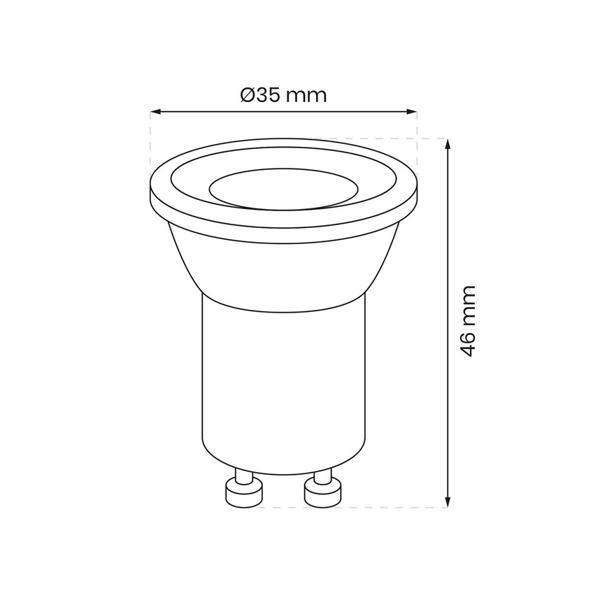 Bombilla LED GU10-MR11/3W/230V 3000K