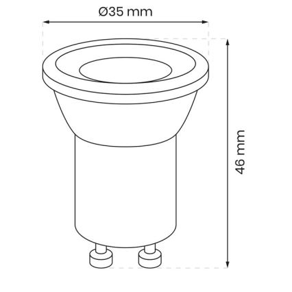 Bombilla LED GU10-MR11/3W/230V 4000K