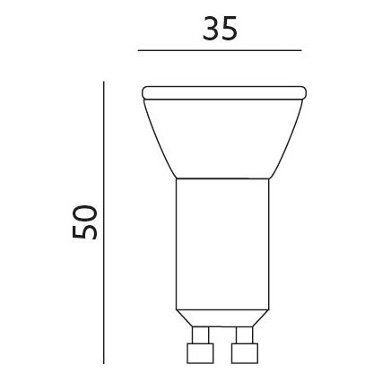 Bombilla LED GU10-MR11/4W/230V 3000K