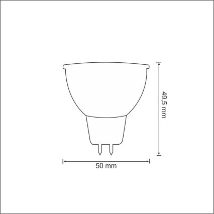 Bombilla LED GU5,3/MR16/2,6W/12V 6400K