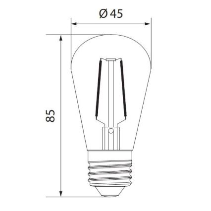 Bombilla LED LEDSTAR CLASIC ST45 E27/2W/230V 3000K