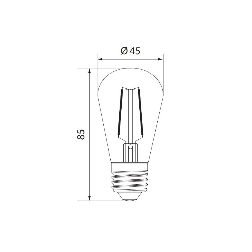Bombilla LED LEDSTAR CLASIC ST45 E27/2W/230V 3000K