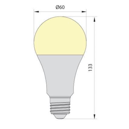 Bombilla LED LEDSTAR ECO A65 E27/20W/230V 4000K