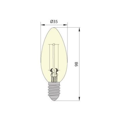 Bombilla LED LEDSTAR VINTAGE E14/5W/230V 4000K