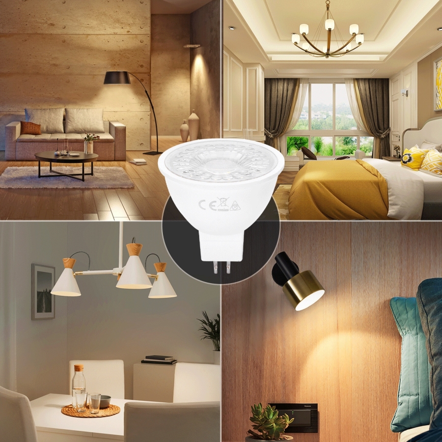 Bombilla LED MR16 GU5,3/6W/12V 3000K - Aigostar