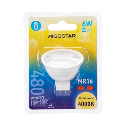 Bombilla LED MR16 GU5,3/6W/12V 4000K - Aigostar