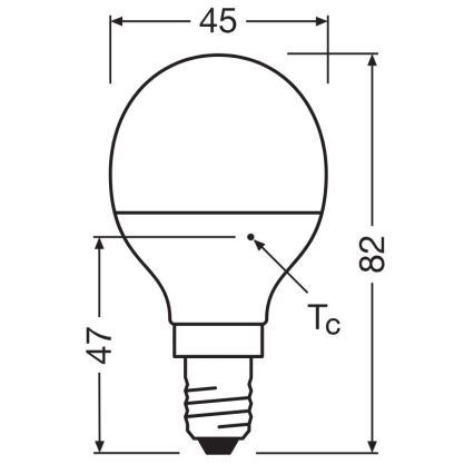 Bombilla LED P40 E14/4,9W/230V 4000K - Osram