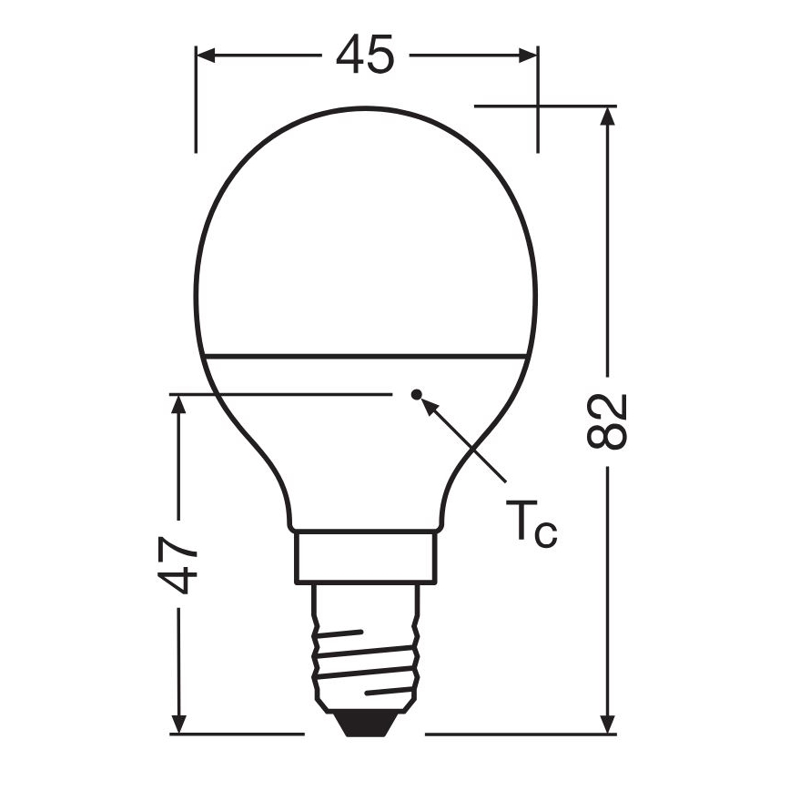 Bombilla LED P40 E14/4,9W/230V 4000K - Osram