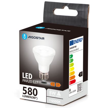 Bombilla LED PAR20 E27/8W/230V 6500K - Aigostar