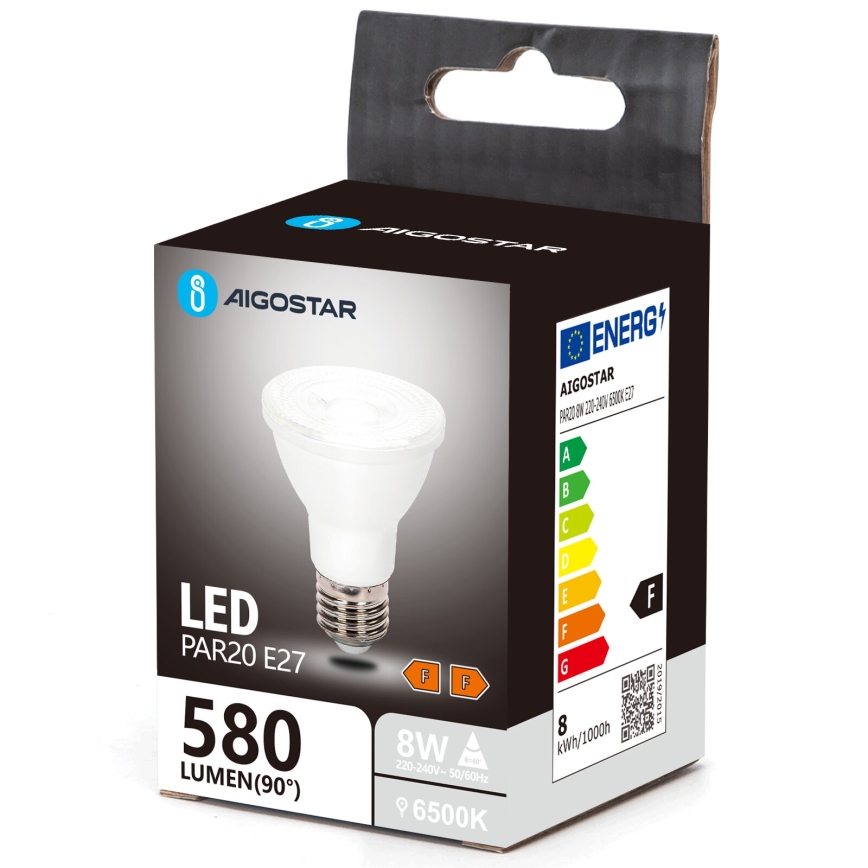 Bombilla LED PAR20 E27/8W/230V 6500K - Aigostar
