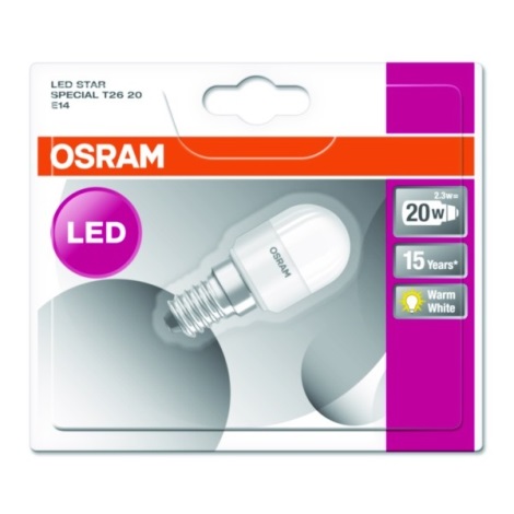Bombilla LED para frigorífico STAR E14/2,3W/230V 2700K - Osram