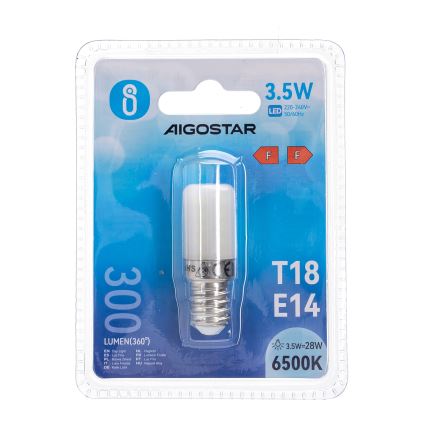 Bombilla LED para frigorífico T18 E14/3,5W/230V 6500K - Aigostar