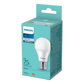 Bombilla LED Philips A60 E27/10W/230V 4000K