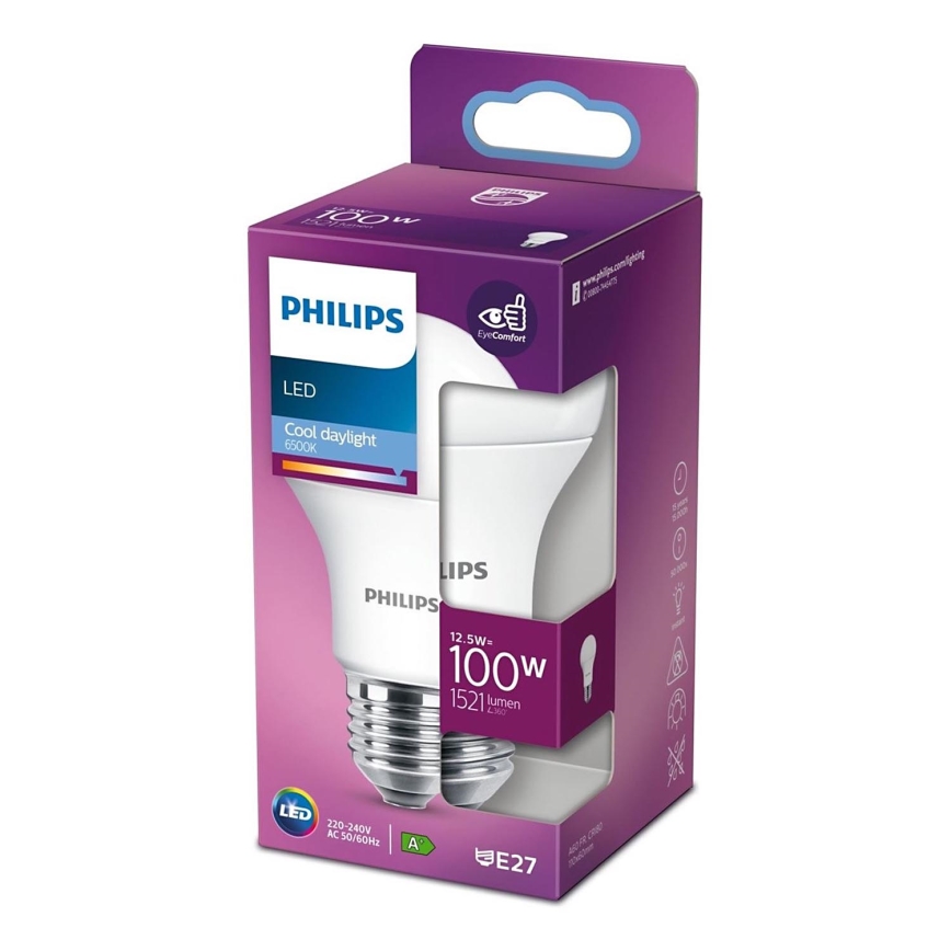 Bombilla LED Philips A60 E27/12,5W/230V 6500K