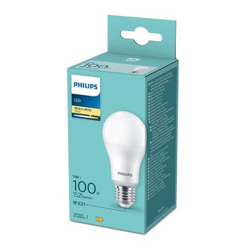 Bombilla LED Philips A60 E27/13W/230V 2700K