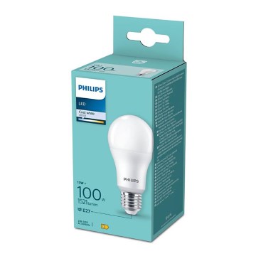 Bombilla LED Philips A60 E27/13W/230V 4000K