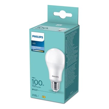 Bombilla LED Philips A60 E27/13W/230V 6500K