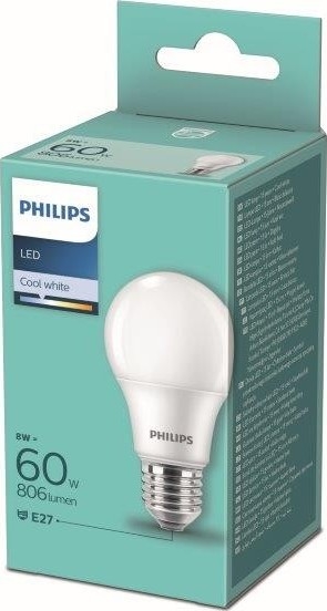 Bombilla LED Philips A60 E27/8W/230V 4000K