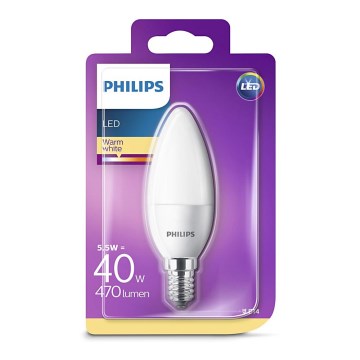 Bombilla LED Philips E14/5,5W/230V 2700K