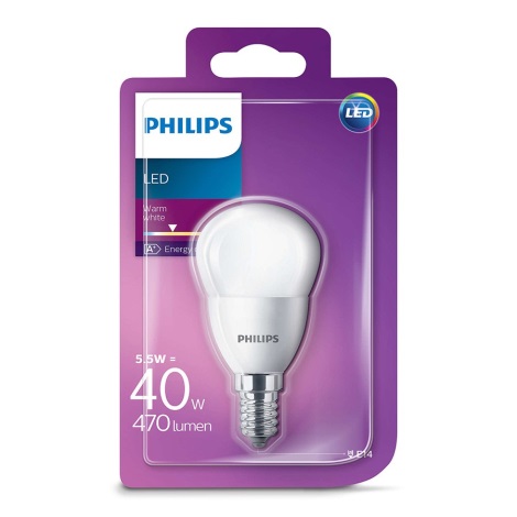 Bombilla LED Philips E14/5,5W/230V