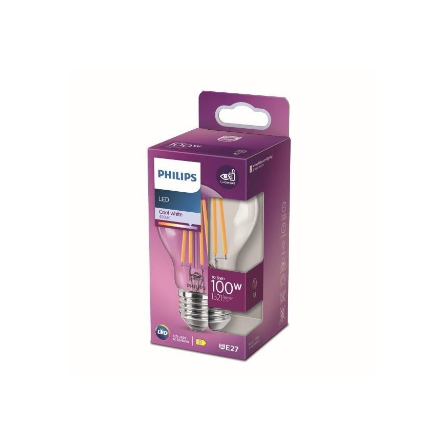 Bombilla LED Philips E27/10,5W/230V 4000K