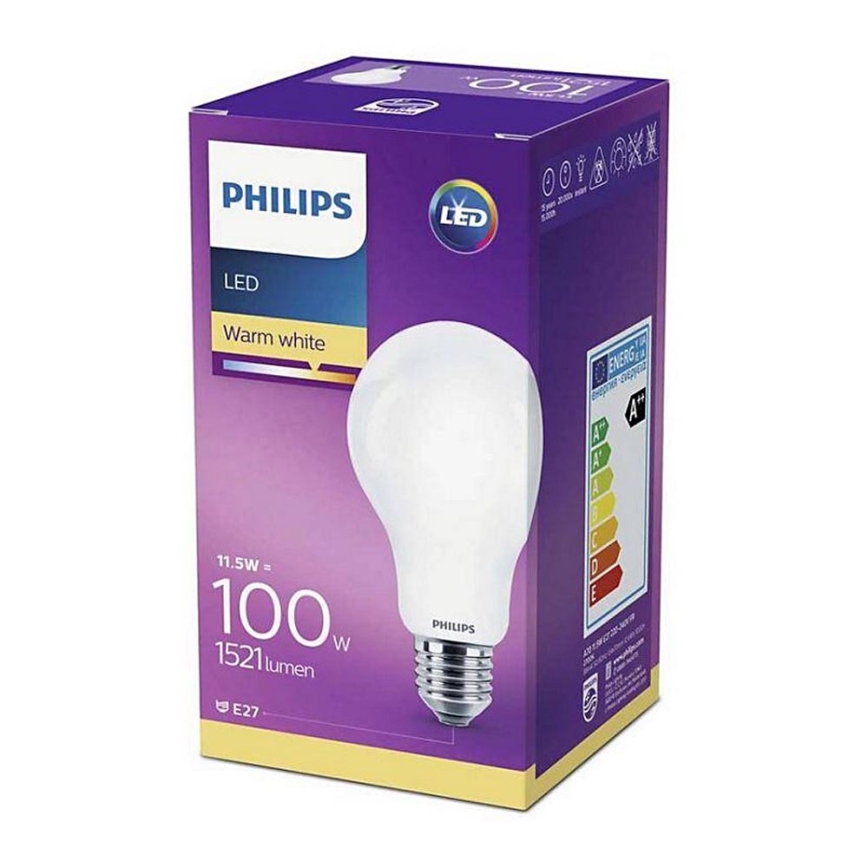 Bombilla LED Philips E27/11,5W/230V 2700K