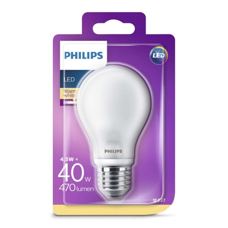 Bombilla LED Philips E27/4,5W/230V 2700K