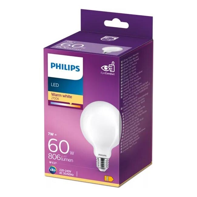 Bombilla LED Philips G93 E27/7W/230V 2700K