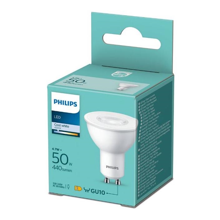 Bombilla LED Philips GU10/4,7W/230V 4000K