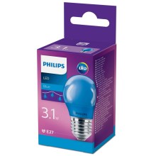 Bombilla LED Philips P45 E27/3,1W/230V azul