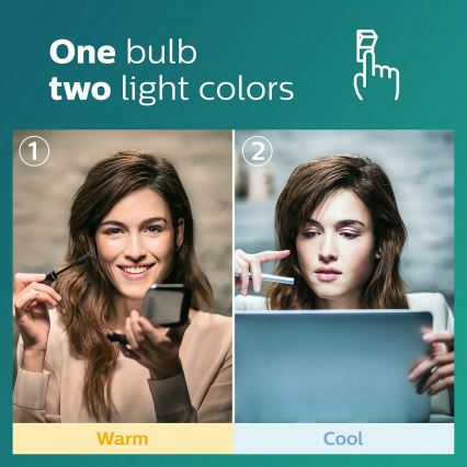 Bombilla LED Philips SCENE SWITCH E27/9,5W/230V 2700K/4000K