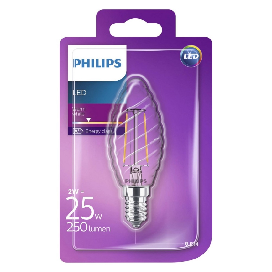Bombilla LED Philips VINTAGE E14/2W/230V 2700K