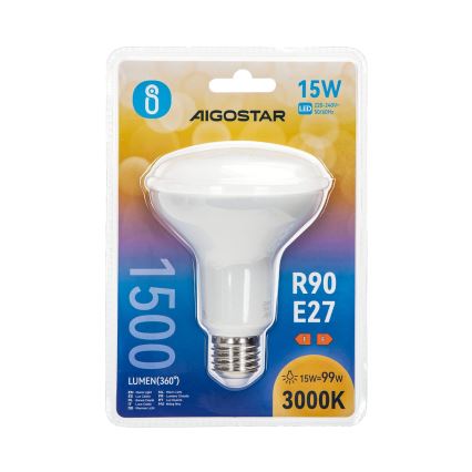 Bombilla LED R90 E27/15W/230V 3000K - Aigostar