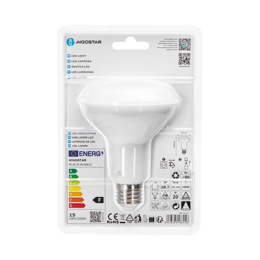 Bombilla LED R90 E27/15W/230V 6500K - Aigostar