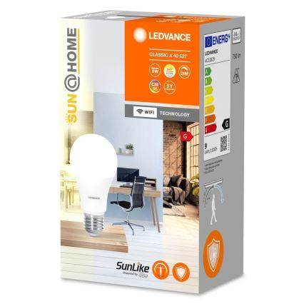 Bombilla LED regulable antibacteriana A40 E27/9W/230V Wi-Fi - Ledvance