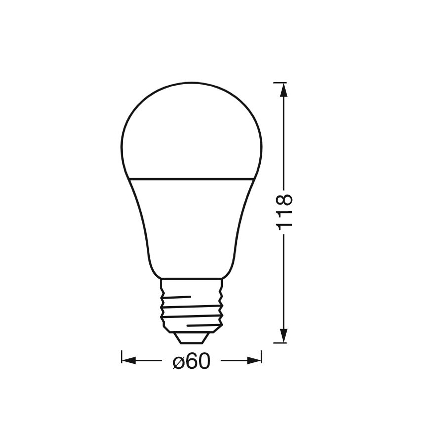 Bombilla LED regulable antibacteriana A40 E27/9W/230V Wi-Fi - Ledvance