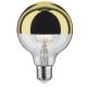 Bombilla LED regulable con casquillo esférico de espejo GLOBE G95 E27/6,5W/230V 2700K dorado - Paulmann 28675