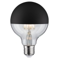 Bombilla LED regulable con casquillo esférico de espejo GLOBE G95 E27/6,5W/230V 2700K negro - Paulmann 28676