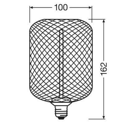 Bombilla LED regulable DECOR FILAMENT E27/3,5W/230V 1800K negro - Osram