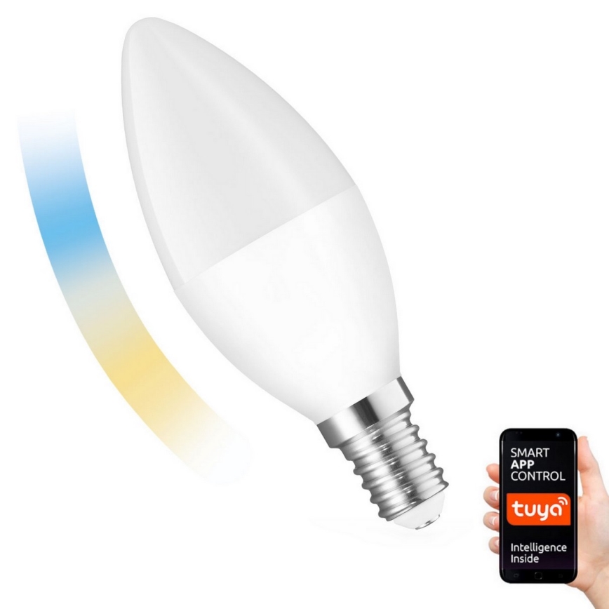 Bombilla LED regulable E14/5W/230V 2700-6500K Wi-Fi Tuya