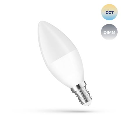 Bombilla LED regulable E14/5W/230V 2700-6500K Wi-Fi Tuya