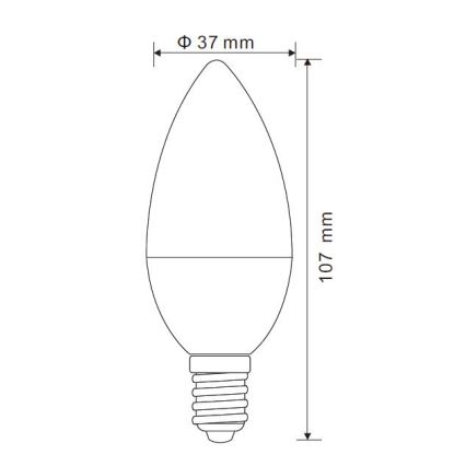 Bombilla LED regulable E14/5W/230V 4000K - Globo