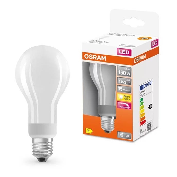 Bombilla LED regulable E27/18W/230V 2700K - Osram